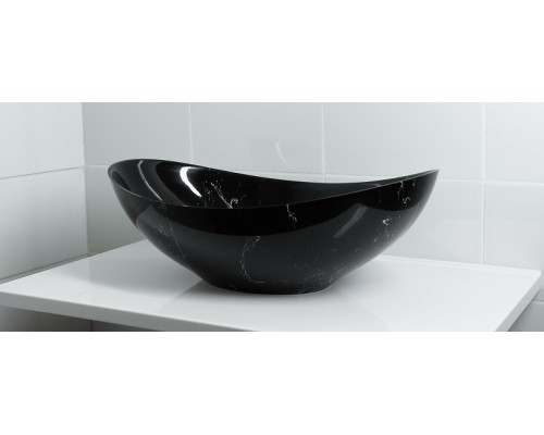 Раковина накладная Stella Polar Орион, черный мрамор