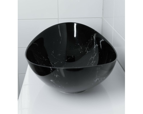 Раковина накладная Stella Polar Орион, черный мрамор