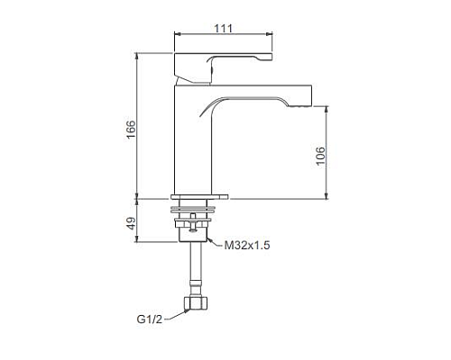 Смеситель для раковины Gappo G02-2 G1002-2 Хром