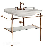 Консоль для раковины Kerasan Waldorf 9196K3br 100 напольная, с полкой, бронза