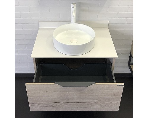 Тумба с раковиной Comforty Порто 75 00-00009321 подвесная Дуб дымчатый