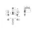 Смеситель врезной на 3отв. Boheme Venturo белый-хром, ручка ICE