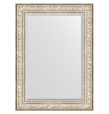 Зеркало Evoform Exclusive 110х80 с фацетом в багетной раме - Виньетка серебро 109 мм
