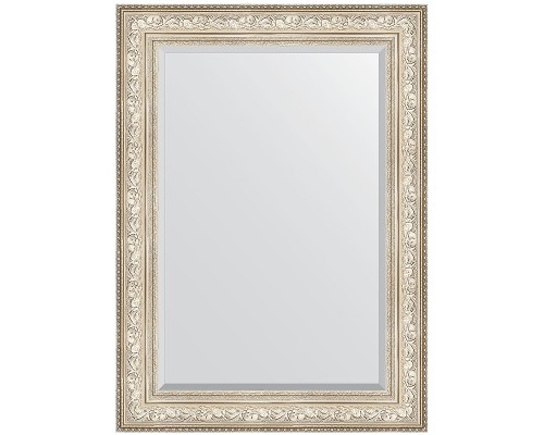 Зеркало Evoform Exclusive 110х80 BY 3478 с фацетом в багетной раме - Виньетка серебро 109 мм