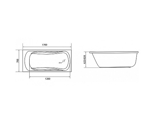 Акриловая ванна 1MarKa Classic 170х70 01кл1770 А