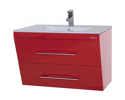Тумба под раковину Bellezza Берта 90 4635215510035 подвесная Красная