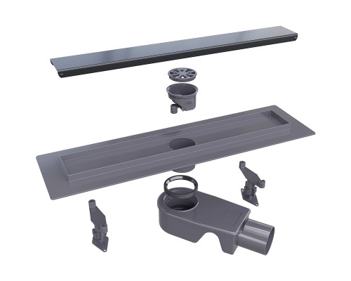 Душевой лоток RGW SDR-31B 47213140-04 с Черной решеткой