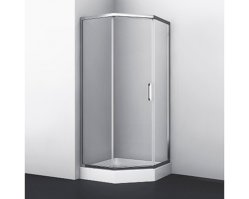 Душевой уголок WasserKRAFT Naab 100x100 86S38 профиль Хром стекло прозрачное Душевой уголок WasserKRAFT Naab 100x100 86S38 профиль Хром стекло прозрачное