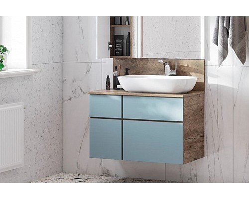 Тумба под раковину Aquaton Мишель 80 1A256801MIX30 подвесная Дуб рустикальный Фьорд