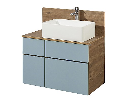 Тумба под раковину Aquaton Мишель 80 1A256801MIX30 подвесная Дуб рустикальный Фьорд