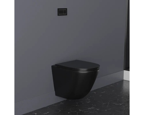 Унитаз Owl 1975 Vind Cirkel-H OWLT190305 подвесной Черный матовый с сиденьем Микролифт