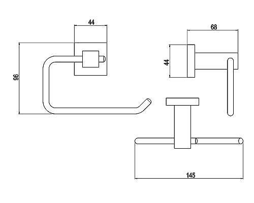 Бумагодержатель Timo Selene 10041/00 хром