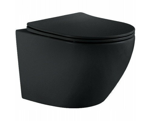 Унитаз Aquatek Европа AQ1901-MB подвесной Черный матовый с сиденьем Микролифт