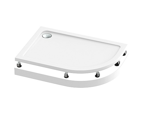 Акриловый поддон для душа Bas Раунд 120х80 L ПН00069 Белый