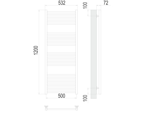 Полотенцесушитель Terminus Стандарт Аврора П22 500х1200