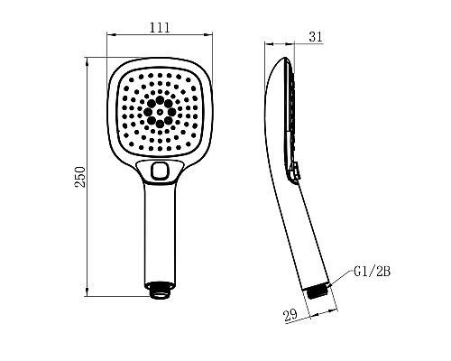 Ручной душ Lemark LM1014C Хром