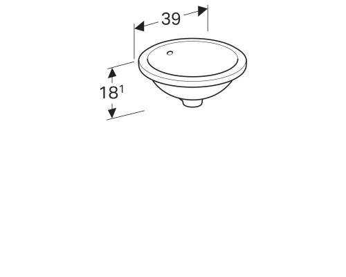 Раковина Geberit VariForm 39x39 500.744.01.2