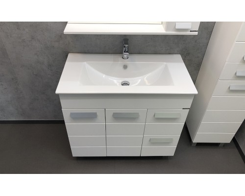 Тумба с раковиной Comforty Модена М-90 00-00001644 Белая матовая