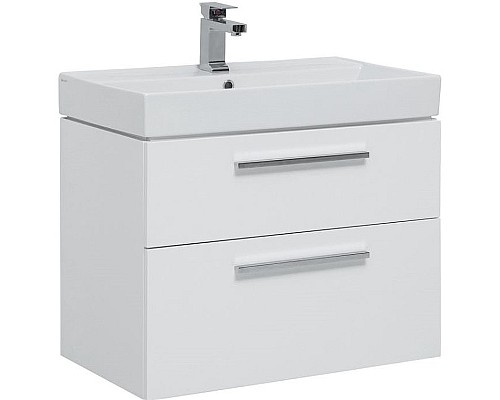 Тумба под раковину Aquanet Nova 75 242262 подвесная Белый глянец