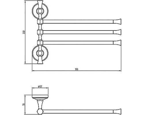 Полотенцедержатель Migliore Fortuna 27678 поворотный Золото