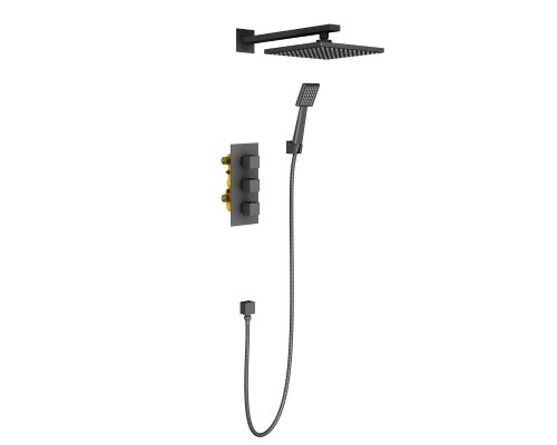 Душевая система встроенная с термостатом Timo Tetra-thermo SX-0179/03SM черный