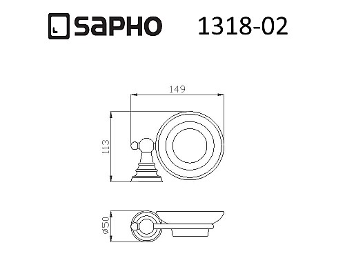Мыльница Sapho Diamond 1318-02 Бронза Мыльница Sapho Diamond 1318-02 Бронза