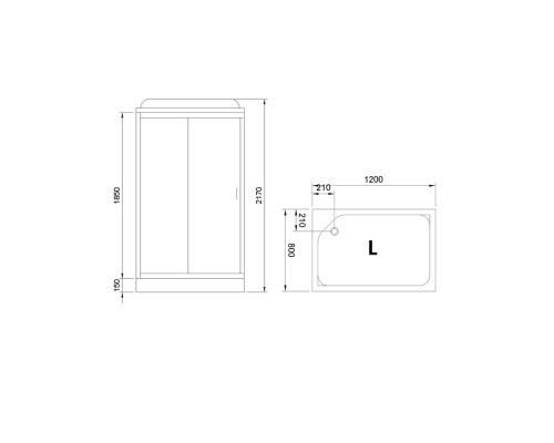 Душевая кабина Royal Bath HP 120х80 с гидромассажем стекло матовое