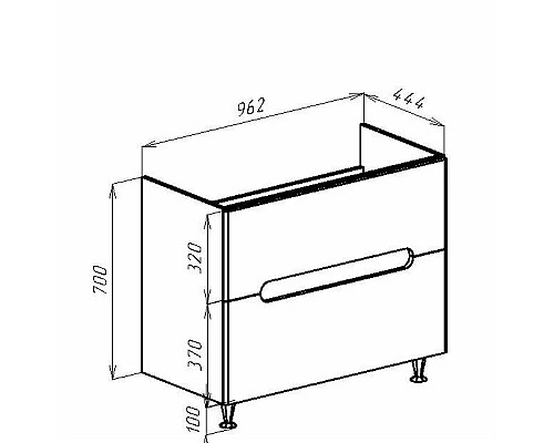 Тумба под раковину Bellezza Андрэа 100 4639017640075 Бежевая