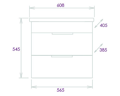 Тумба под раковину Onika Легран 60.13 106117 подвесная Дуб галифакс
