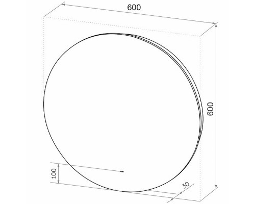 Зеркало Sintesi Deco 60 SIN-SPEC-DECO-60 с подсветкой с бесконтактным выключателем