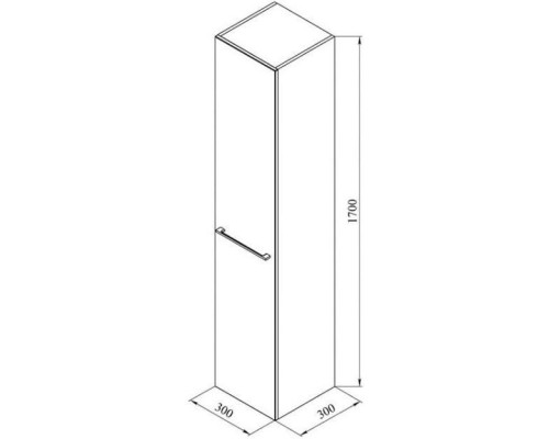 Шкаф пенал De Aqua Токката Тока 1S 30 L 167317 подвесной Белый