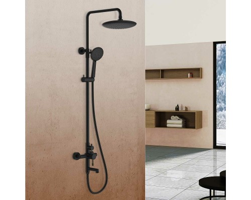 Душевая система Vincea Desire VSFS-1D1MB Черная матовая