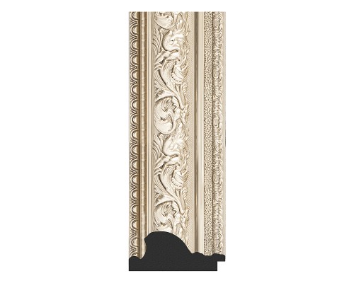 Зеркало Evoform Exclusive 60х50 BY 3374 с фацетом в багетной раме - Виньетка серебро 109 мм