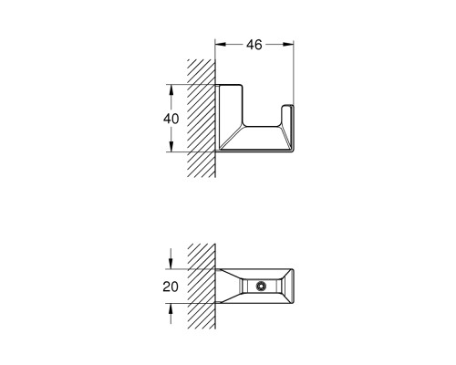 Крючок Grohe Selection Cube Хром
