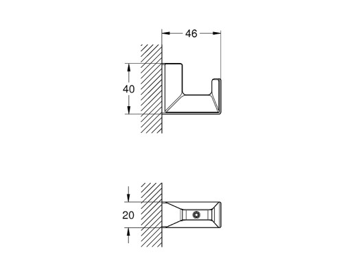 Крючок Grohe Selection Cube Хром