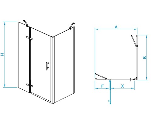 Душевой уголок RGW Passage PA-77-1B L 120x80 410877128-084L Черный