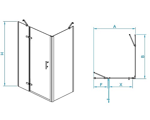 Душевой уголок RGW Passage PA-77-1B L 120x80 410877128-084L Черный