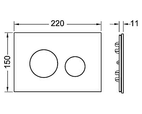 Панель смыва TECE loop 9240674