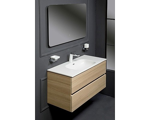 Тумба без раковины Armadi Art Vallessi 120x46cm LIGHT OAK мат. 2 полки