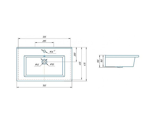 Раковина Corozo Оскар 75 SD-00000382