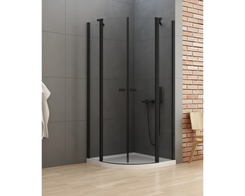 Душевое ограждение NEW TRENDY NEW SOLEO BLACK 80x80x195 (черный)