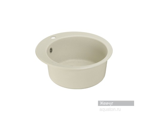 Мойка для кухни Иверия круглая жемчуг Aquaton