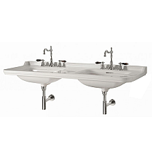 Двойная раковина Kerasan Waldorf 4143K1bi/cr*3 150 c 3 отверстиями