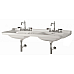 Двойная раковина Kerasan Waldorf 4143K1bi/cr*3 150 c 3 отверстиями