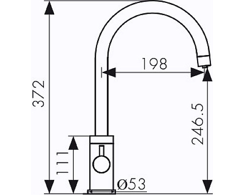 Смеситель для кухни Kaiser Merkur 26744-15 Вороненая сталь