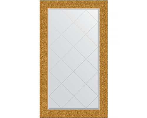 Зеркало Evoform Exclusive-G 131х76 BY 4237 с гравировкой в багетной раме - Чеканка золотая 90 мм