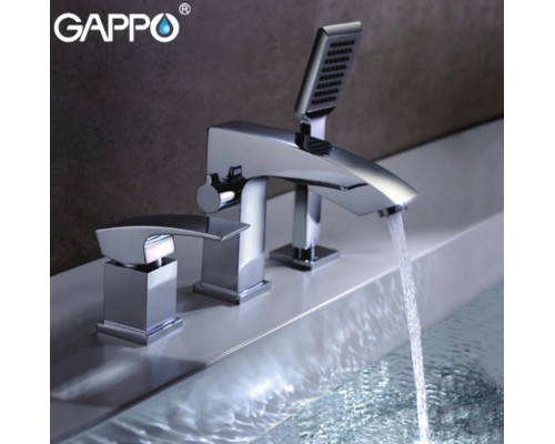Смеситель на борт ванны Gappo G07 Хром