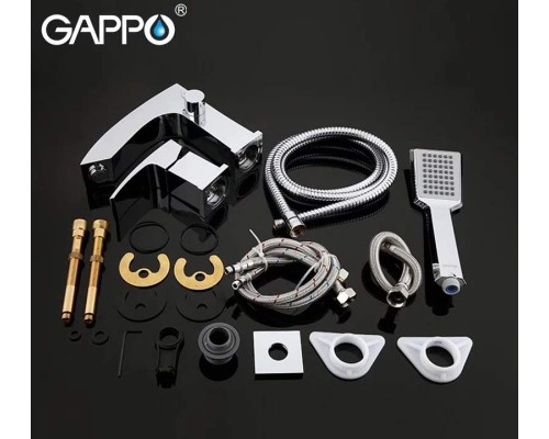 Смеситель на борт ванны Gappo G07 Хром