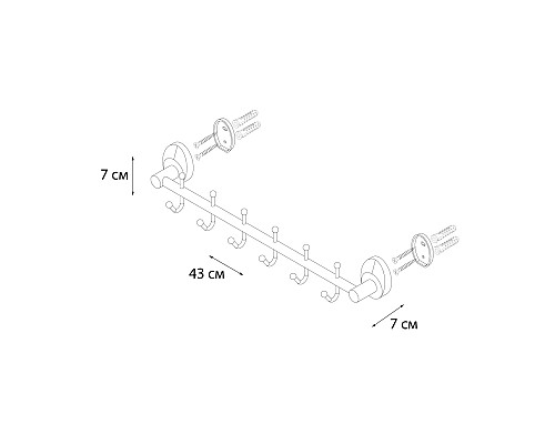 Планка FIXSEN Europa 6 крючков FX-21805-6