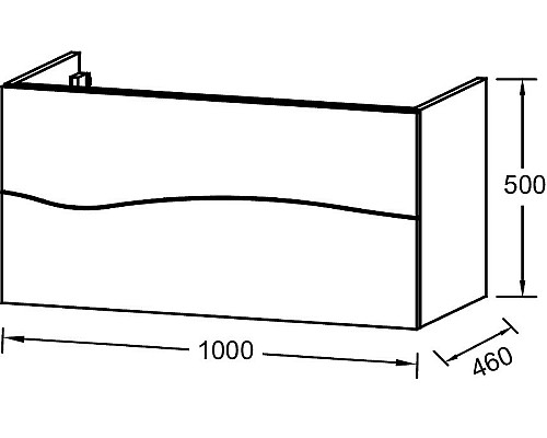 Тумба под раковину Jacob Delafon Sherwood 100 EB1833RU-P6 подвесная Натуральный дуб
